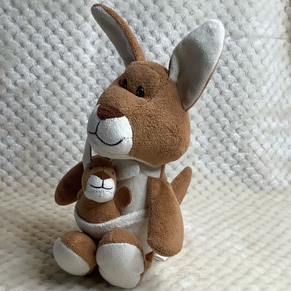Kinder Surprise Plush Mommy Kangaroo and Baby Stuffed Animal Toy - Picture 5 of 12